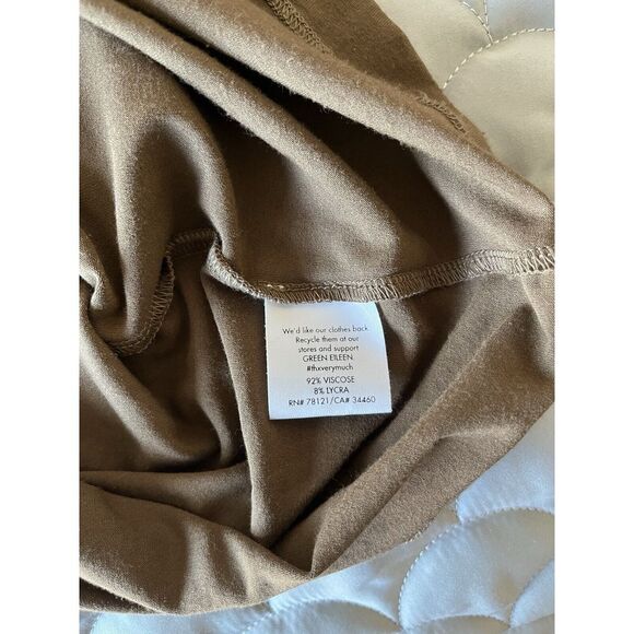 Eileen Fisher M  solid gray cowl draped neckline relaxed casual work layer dress - Picture 5 of 6